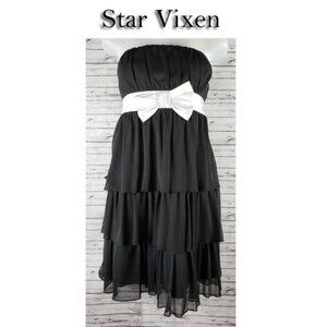 Star Vixen Black Strapless Dress Size Large